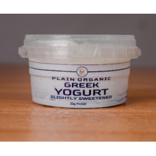 Plain Organic Greek Yogurt (slightly sweetened)