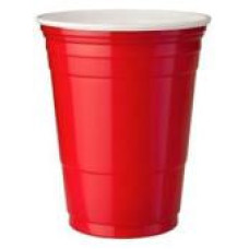 Disposable Plastic Cup 500 ml Red x10