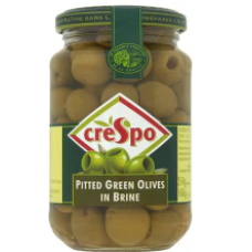 Crespo Pitted Green Olives In Brine 354 g