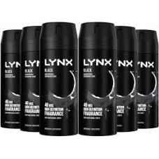 Lynx Body spray Black 6x 150ml